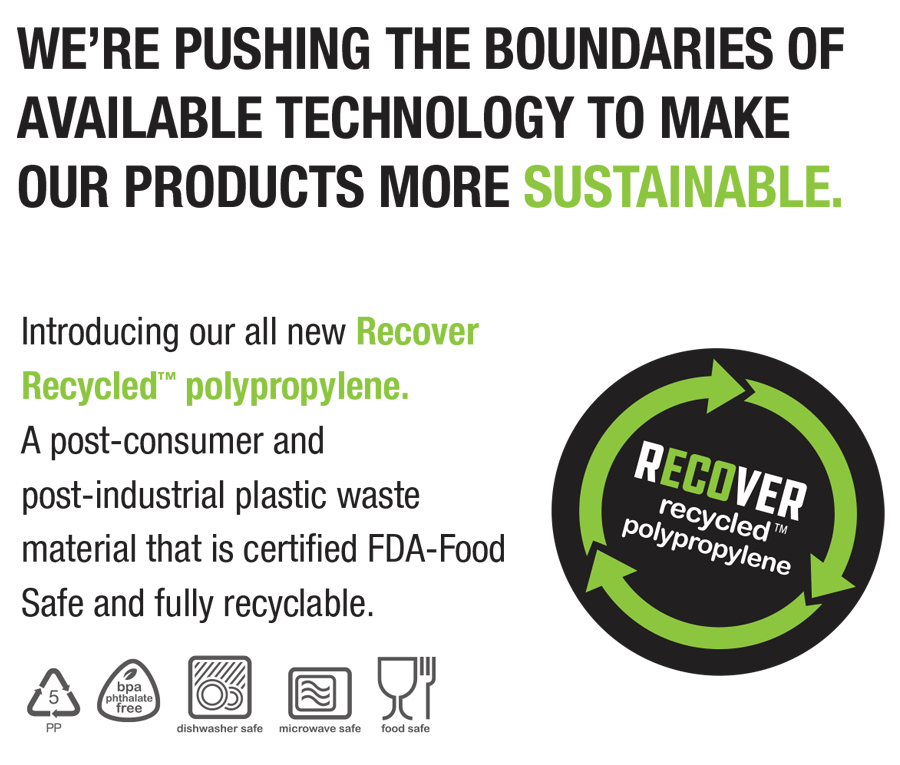 UCO ECOWARE RECOVER RECYCLED PLASTIC MATERIAL